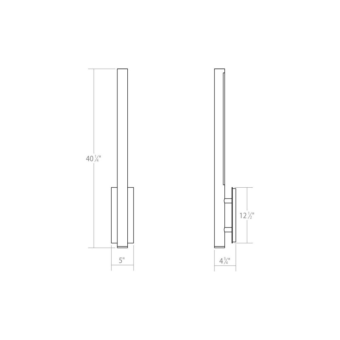 Flue 40" LED Sconce