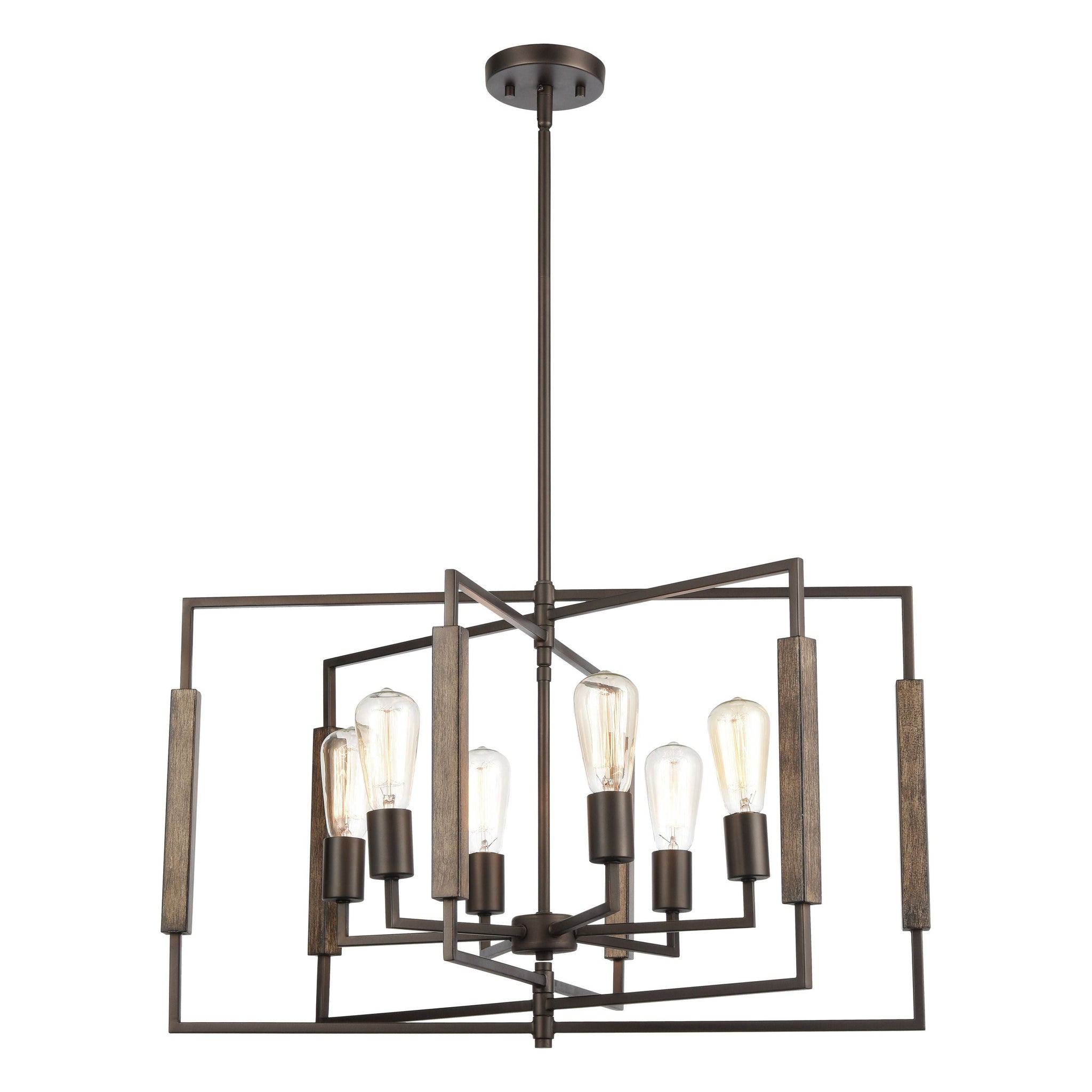 Zinger 28" Wide 6-Light Chandelier