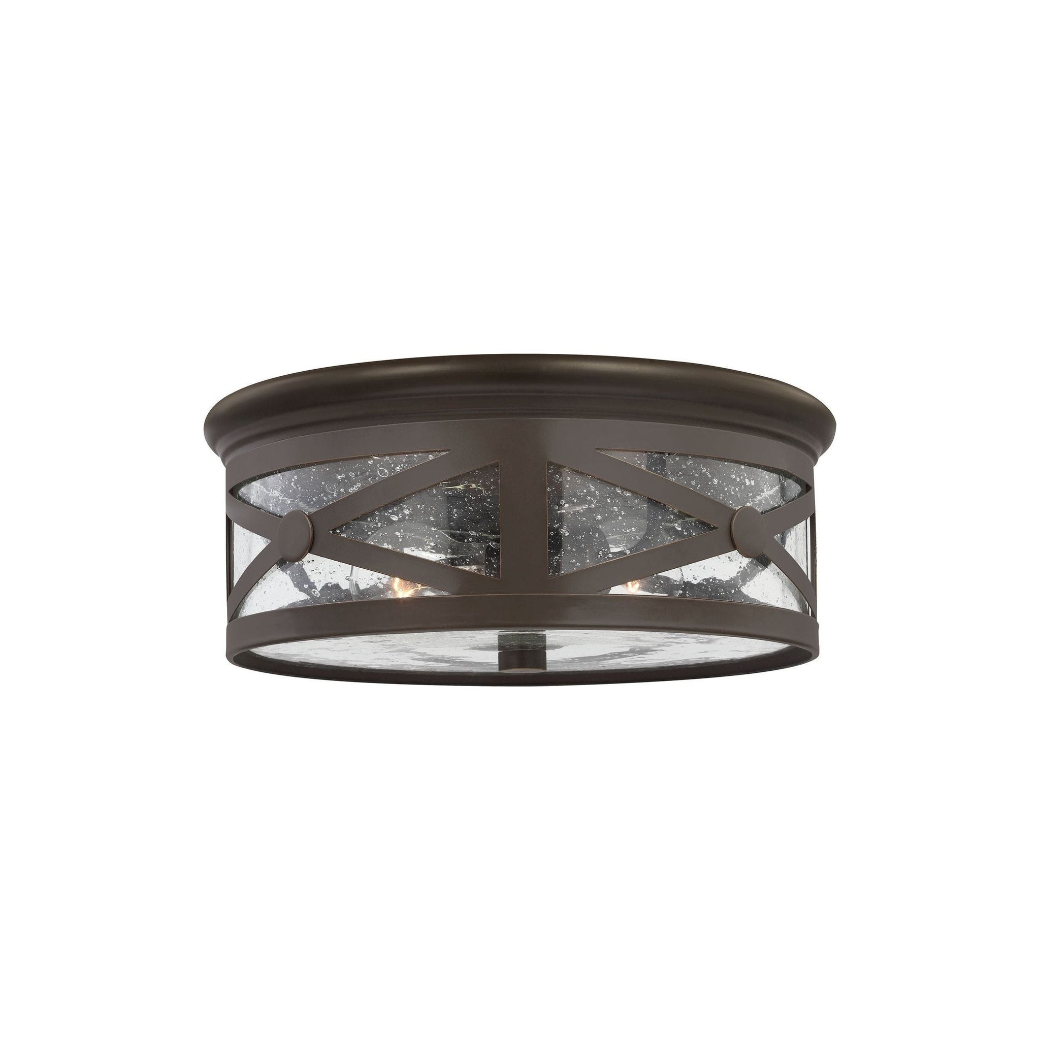 Lakeview Two Light Outdoor Ceiling Flush Mount