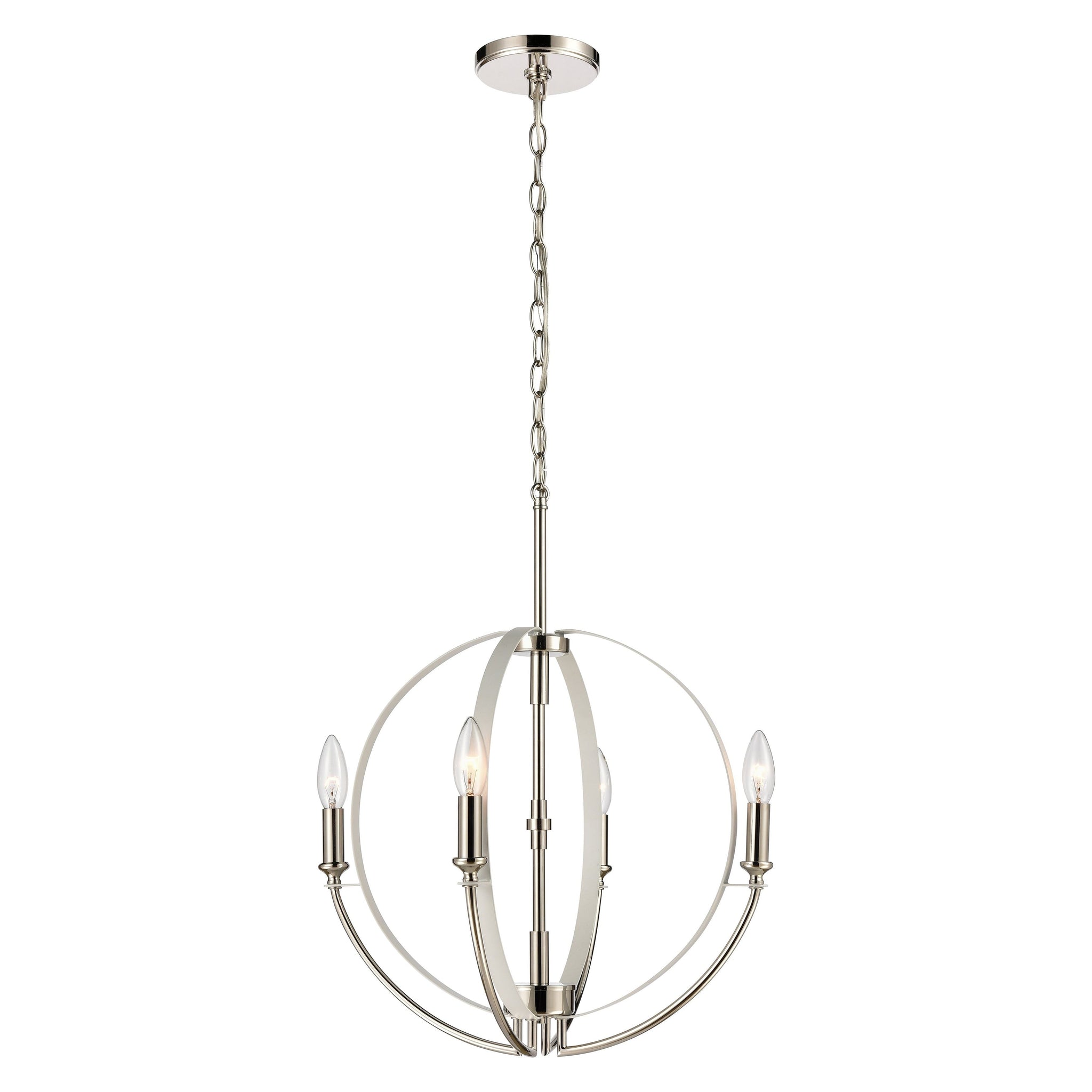 Rotunde 18" Wide 4-Light Chandelier