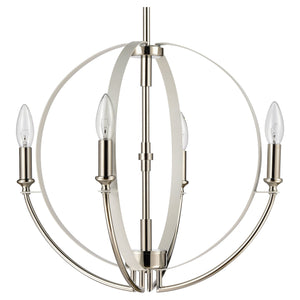 Rotunde 18" Wide 4-Light Chandelier