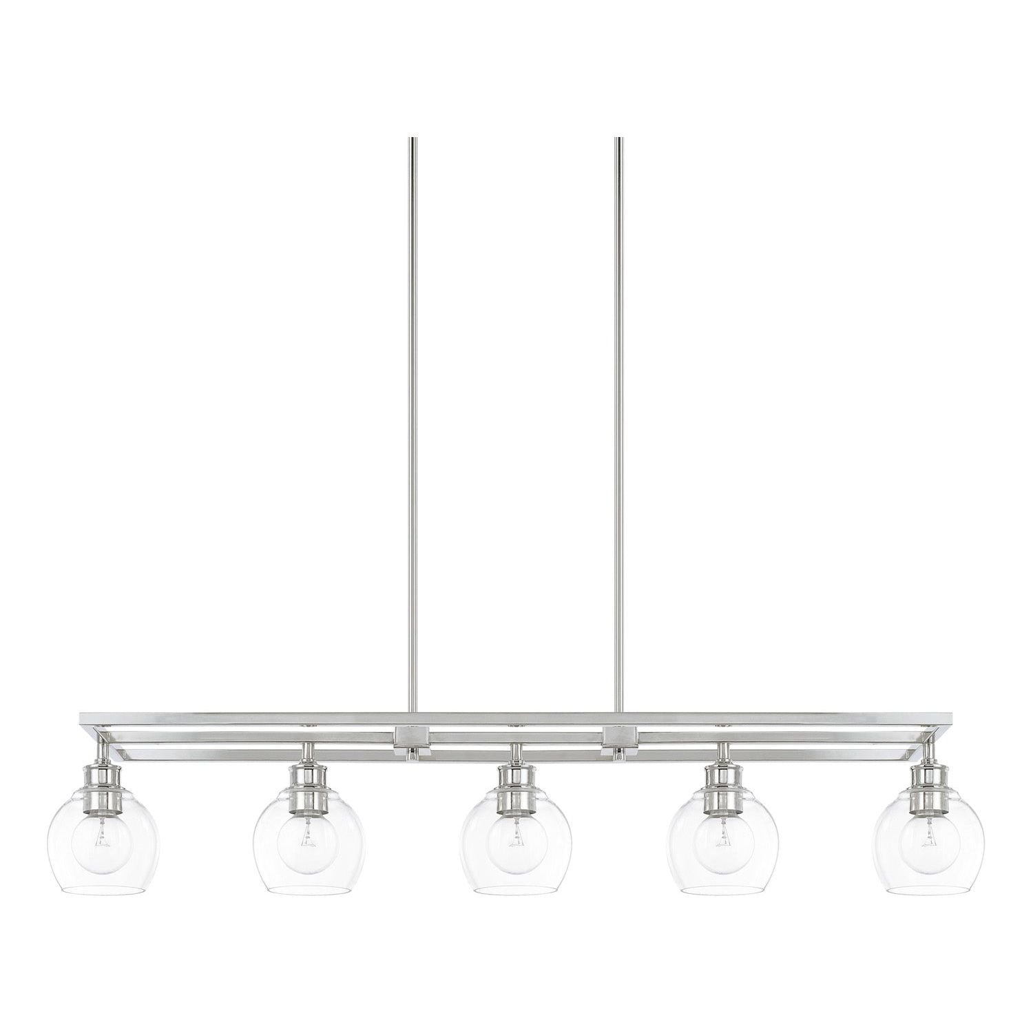 Mid Century 5-Light Linear Chandelier