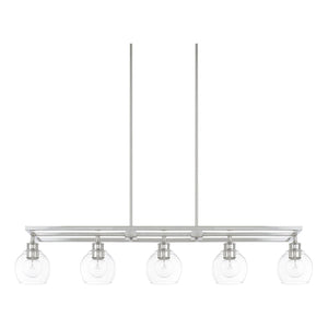 Mid Century 5-Light Linear Chandelier