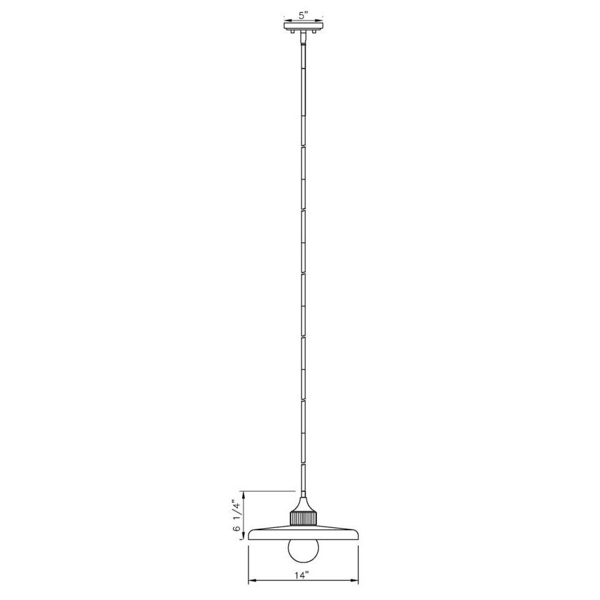 Paloma 1-Light 14" Pendant