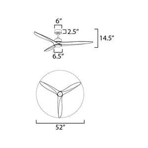 Woodwind 52" Fan with LED Light Kit