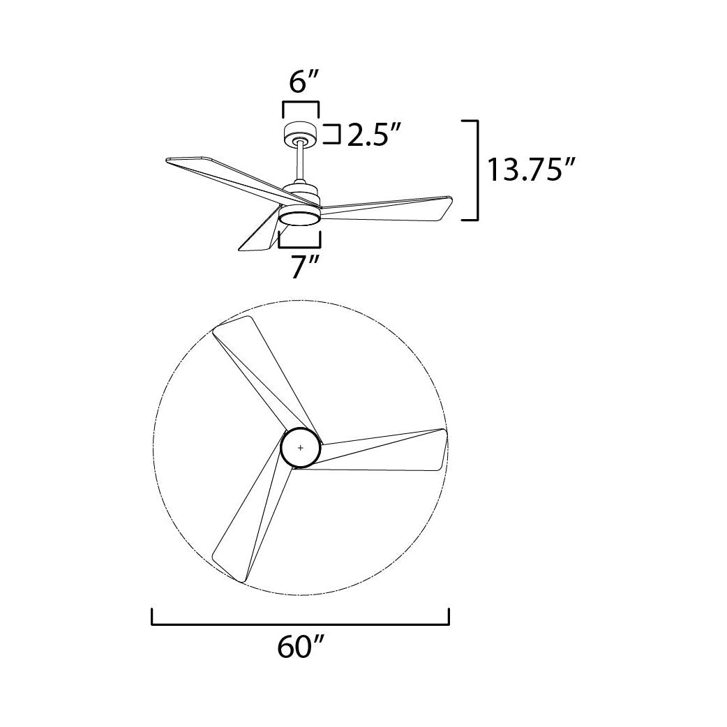 Vortex 60" Indoor Fan with LED Light Kit