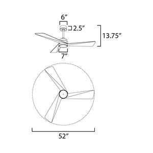 Vortex 52" Outdoor Fan with LED Light Kit