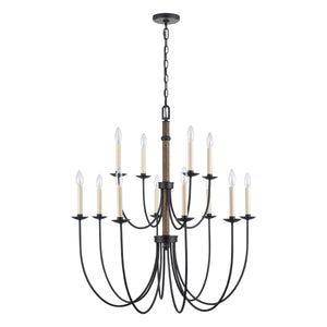 Neville 34" Wide 12-Light Chandelier