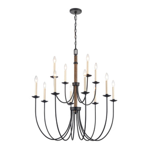 Neville 34" Wide 12-Light Chandelier