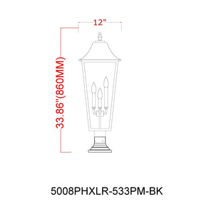 Gannon 3-Light Outdoor Pier Mounted Fixture