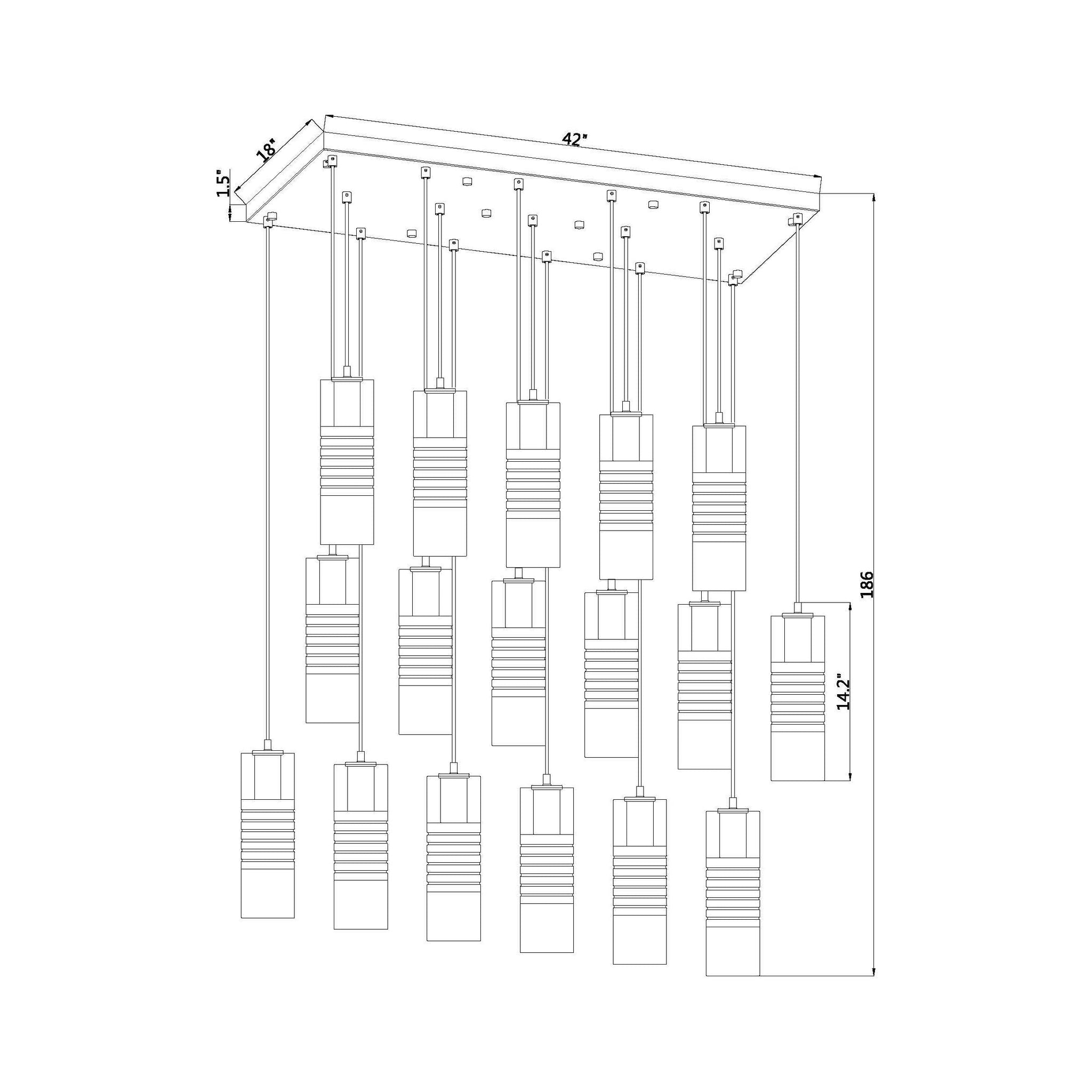 Alton 17-Light Linear Chandelier