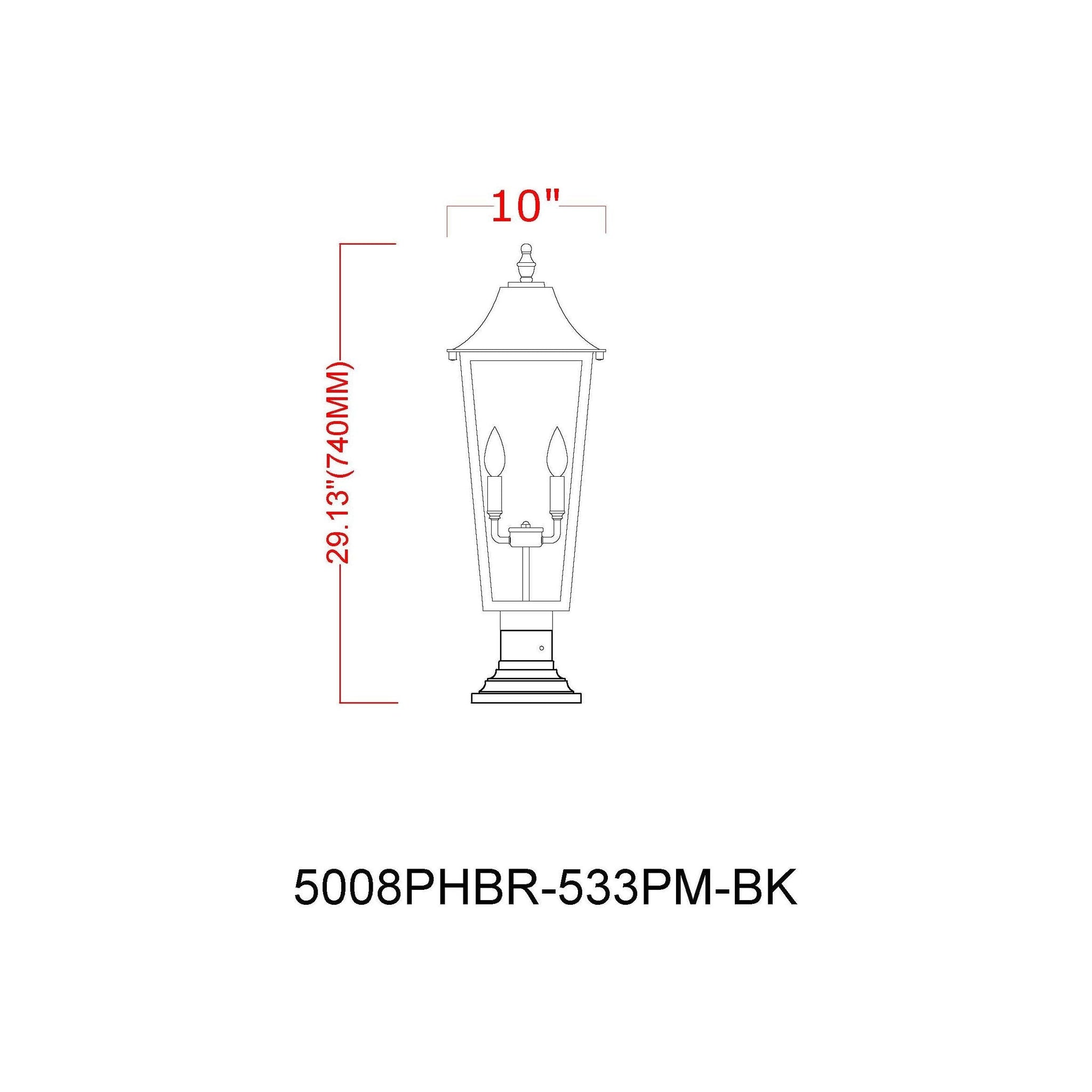 Gannon 3-Light Outdoor Pier Mounted Fixture