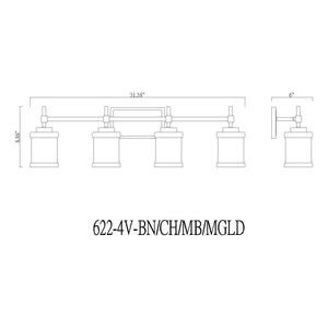 Cadoc 4-Light Vanity