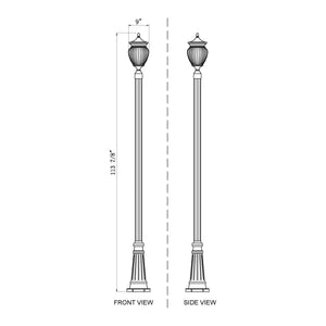 Davina 3-Light Outdoor Post Mounted Fixture