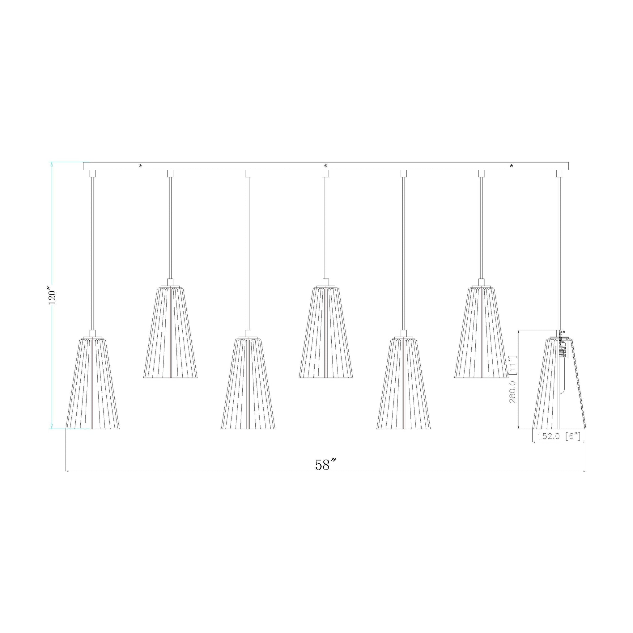 Farrell 7-Light Linear Chandelier