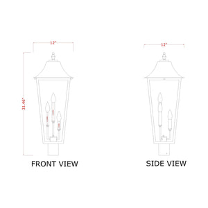 Gannon 3-Light Outdoor Post Mount Fixture