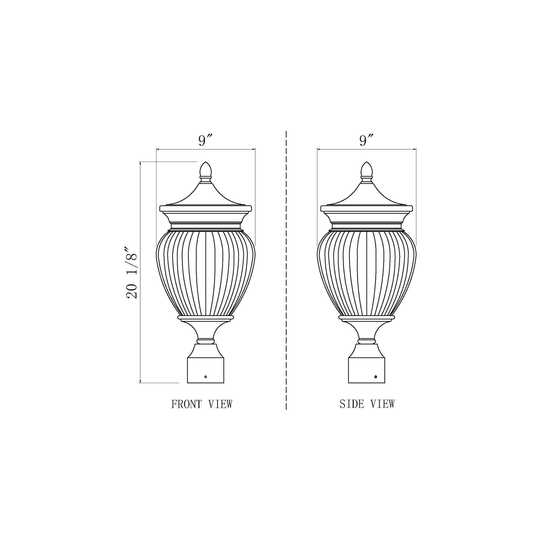 Davina 3-Light Outdoor Post Mount Fixture