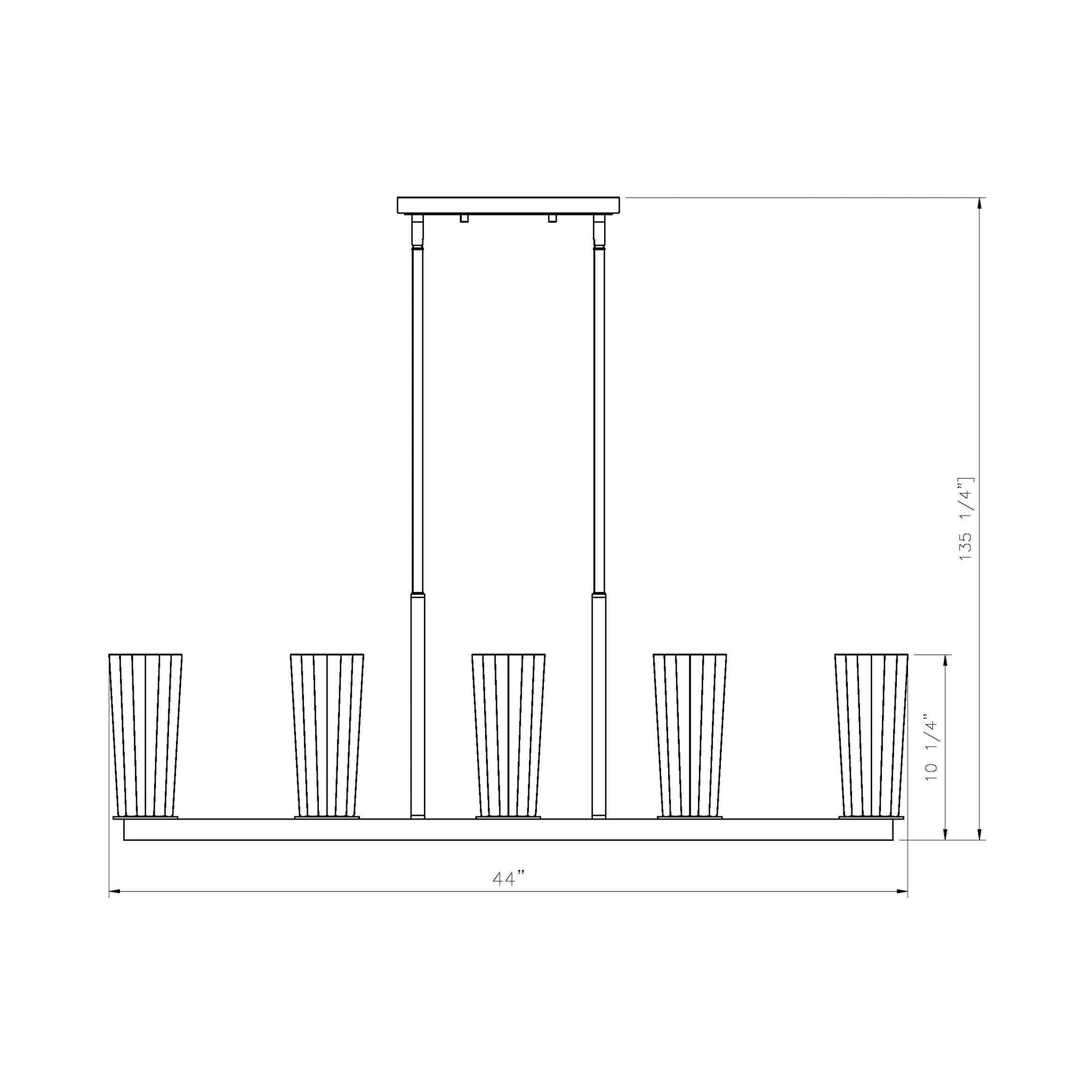 Titus 5-Light Linear Chandelier