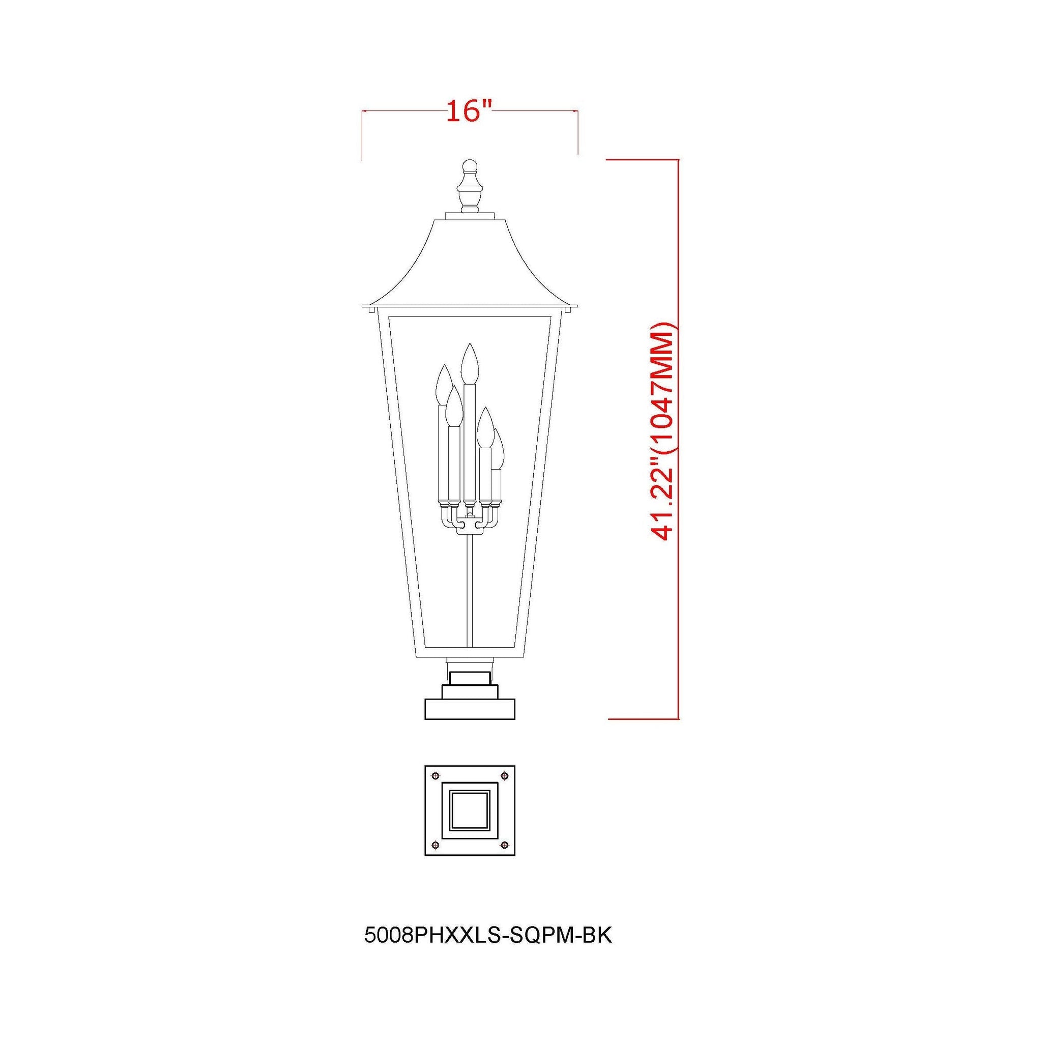 Gannon 5-Light Outdoor Pier Mounted Fixture