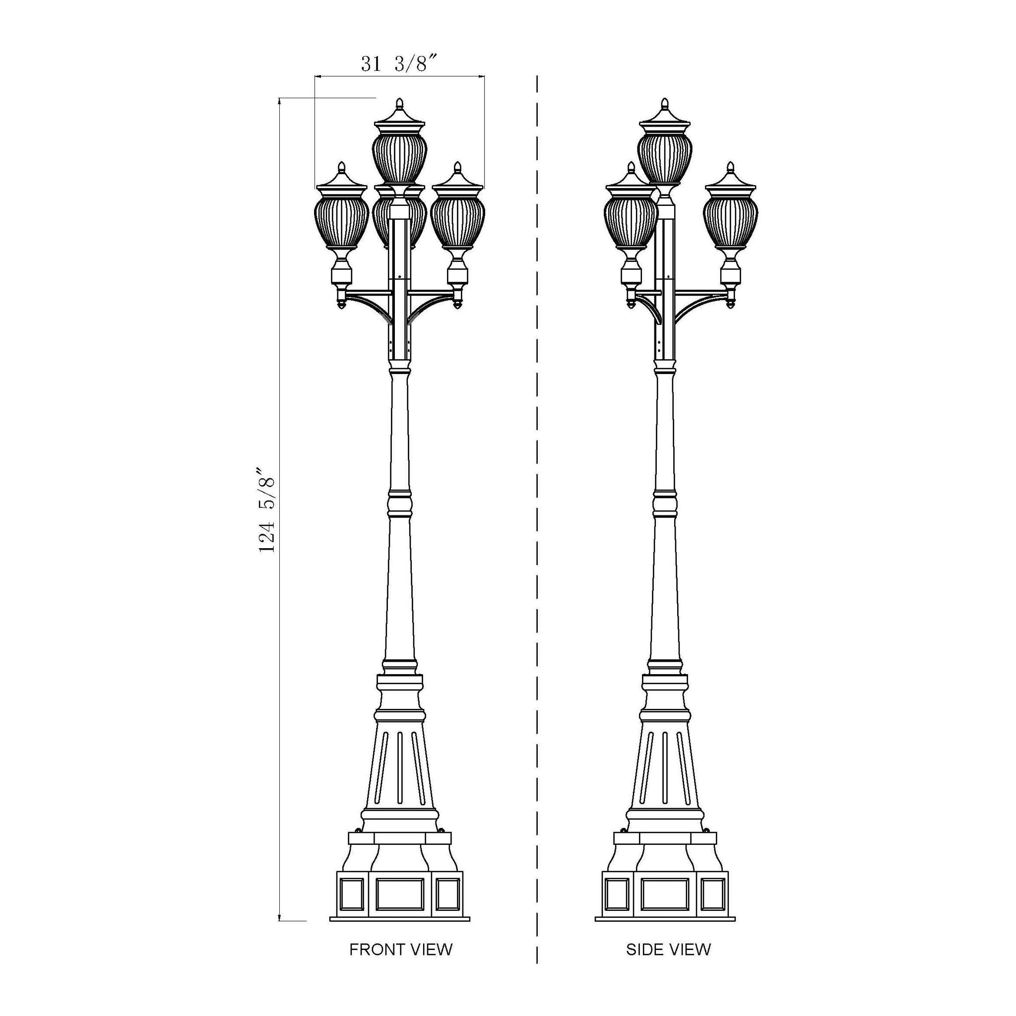 Davina 12-Light Outdoor Post Mounted Fixture