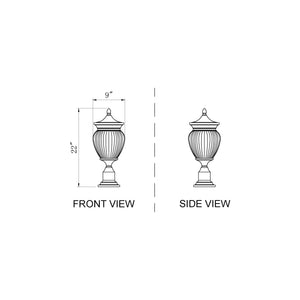 Davina 3-Light Outdoor Pier Mounted Fixture