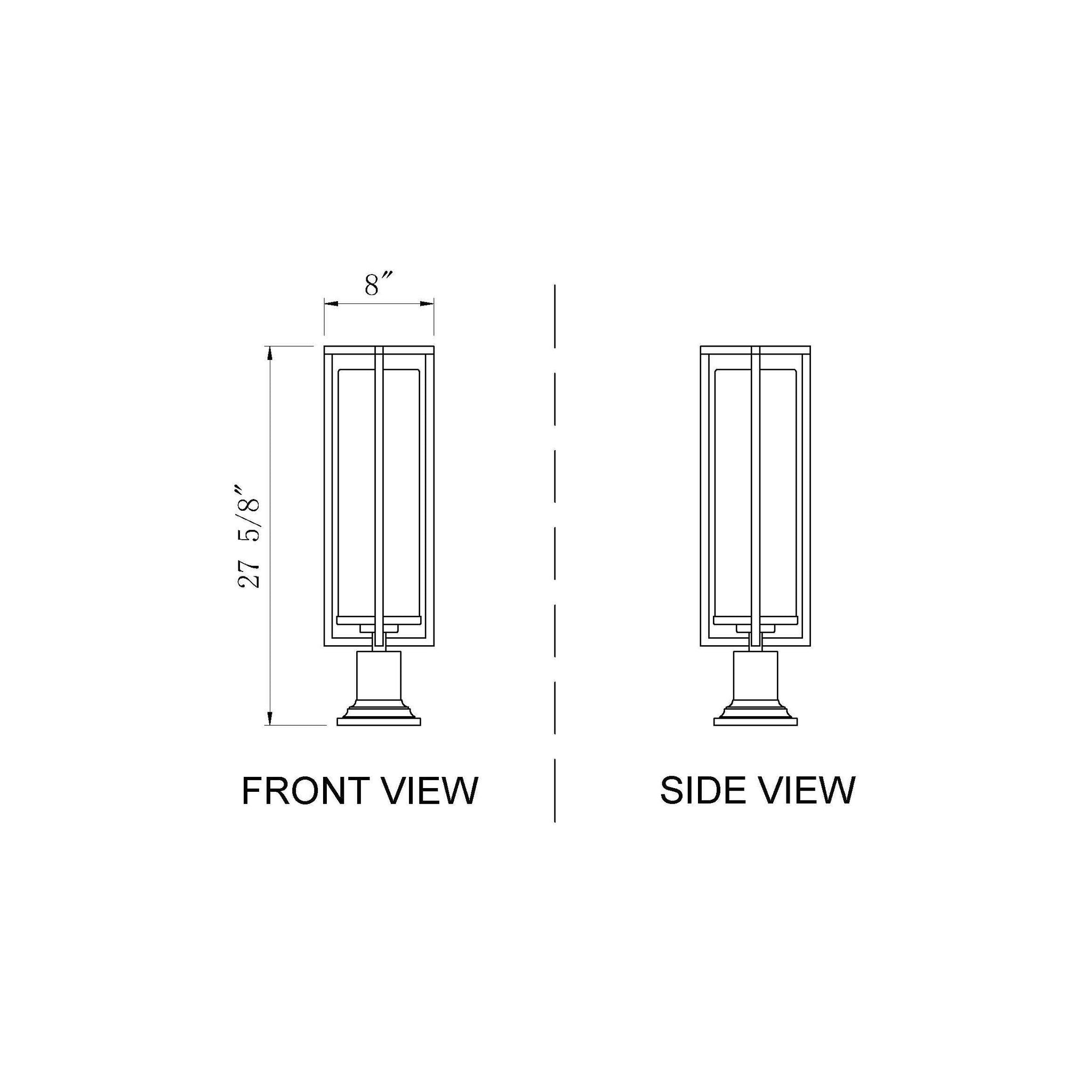 Aura 1-Light Outdoor Pier Mounted Fixture