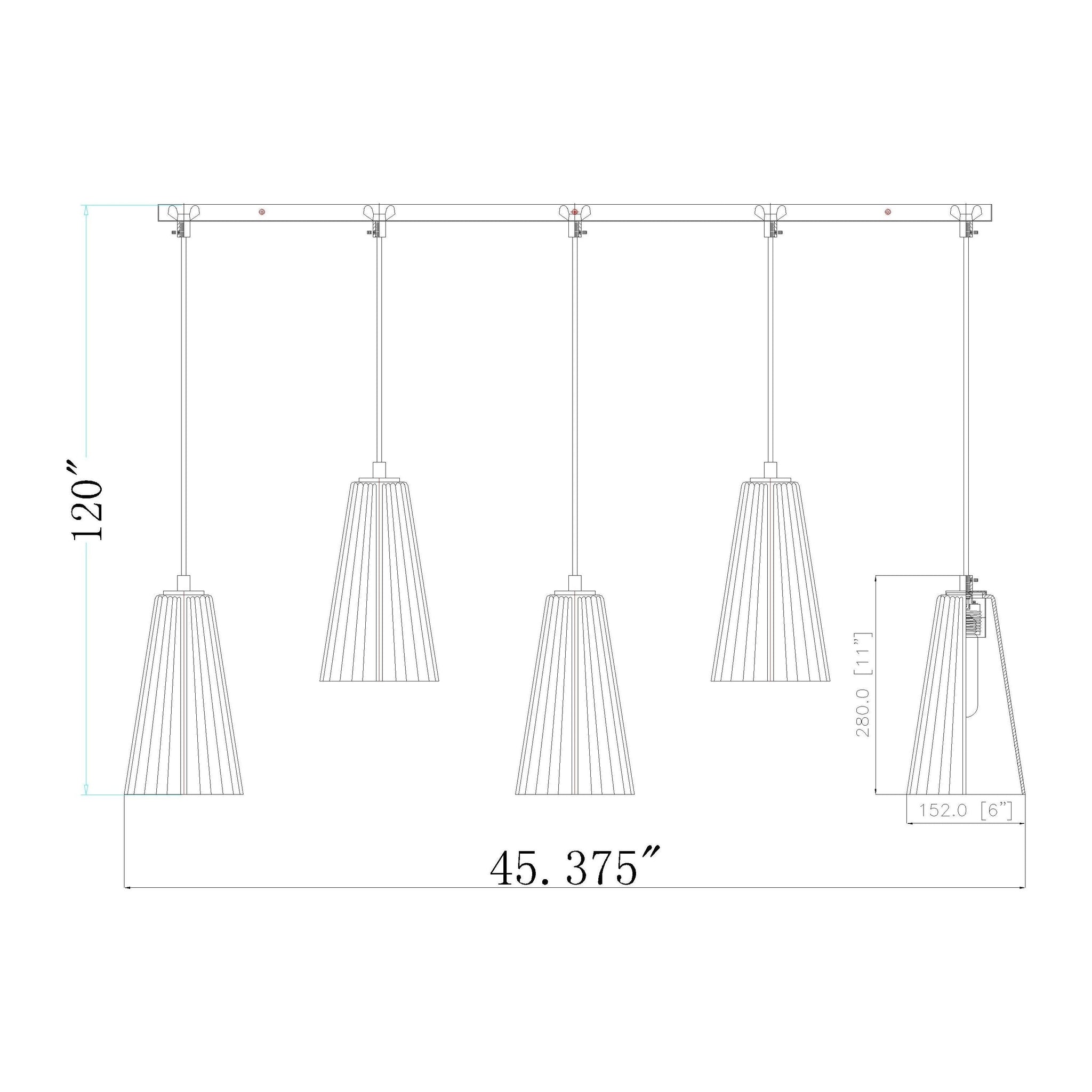 Farrell 5-Light Linear Chandelier