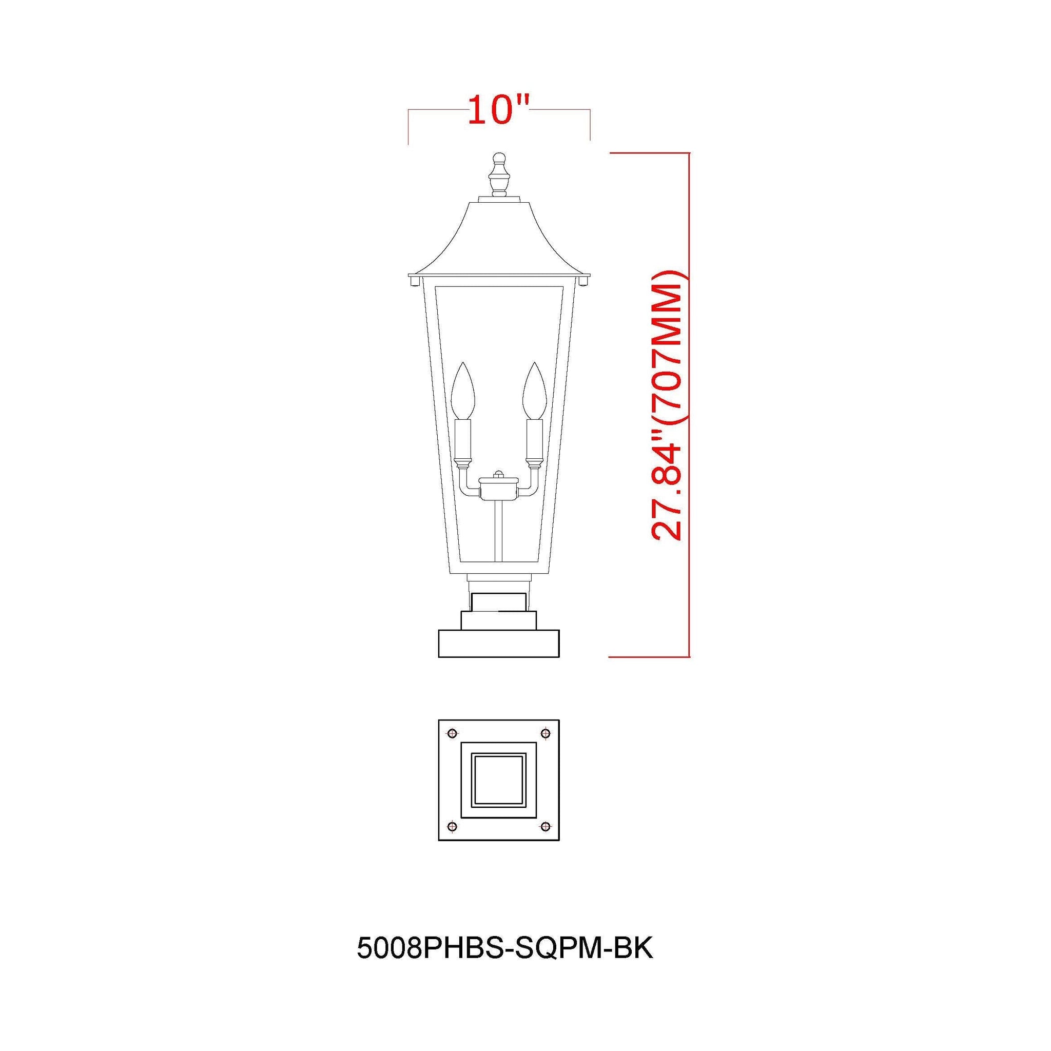 Gannon 3-Light Outdoor Pier Mounted Fixture