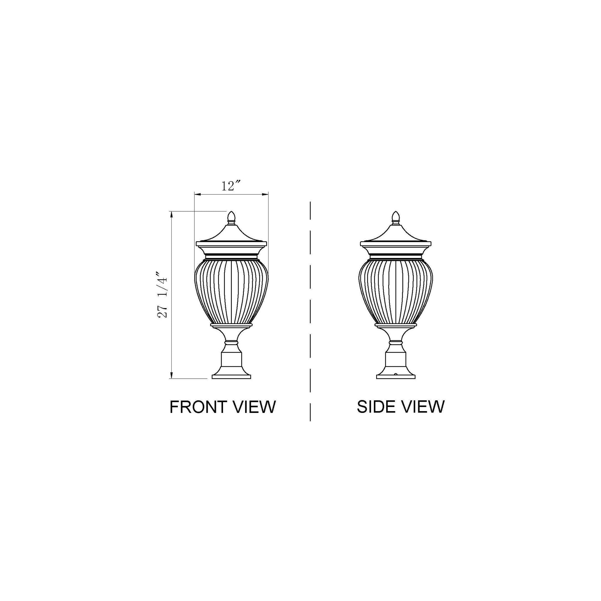 Davina 4-Light Outdoor Pier Mounted Fixture