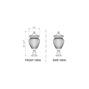 Davina 4-Light Outdoor Pier Mounted Fixture