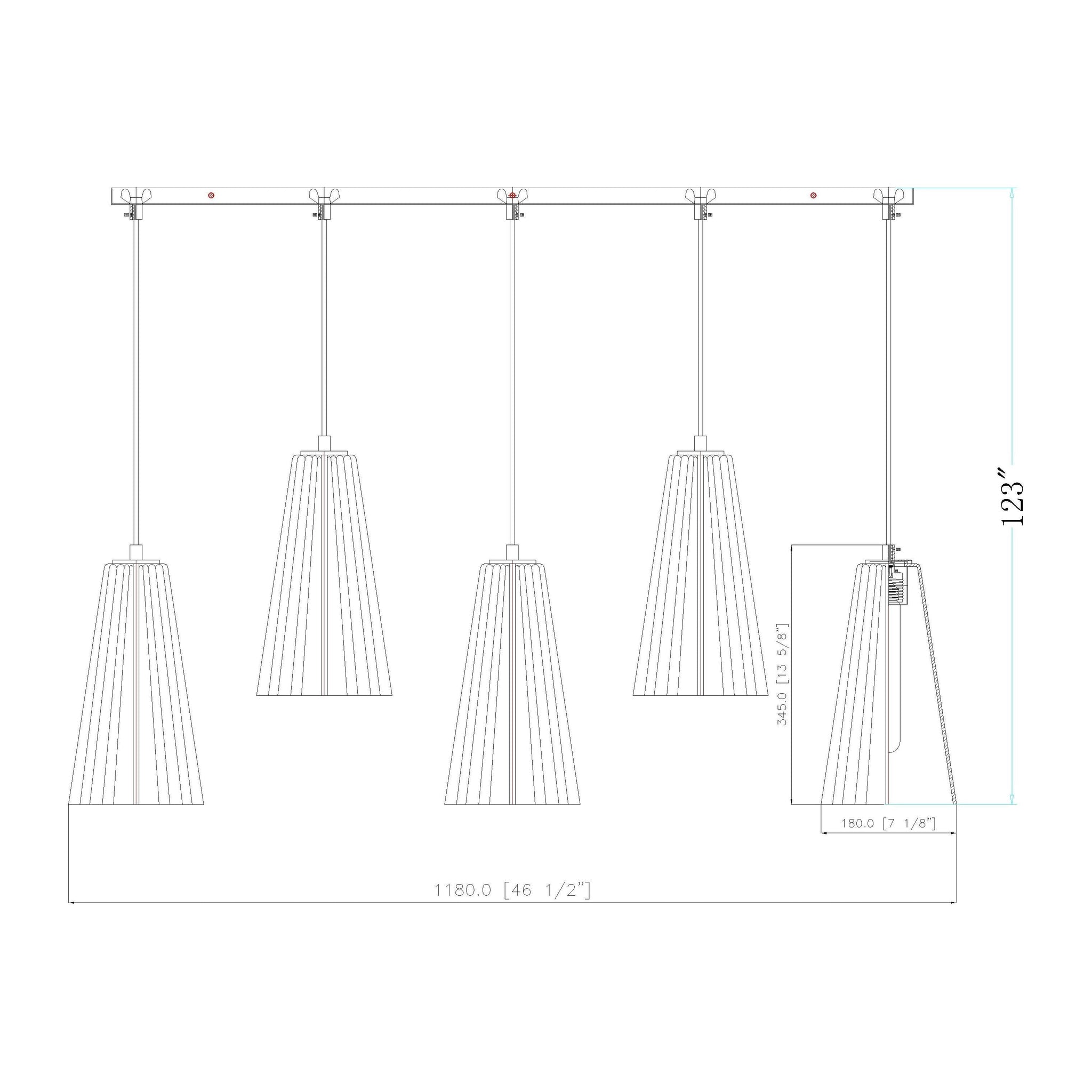 Farrell 5-Light Linear Chandelier