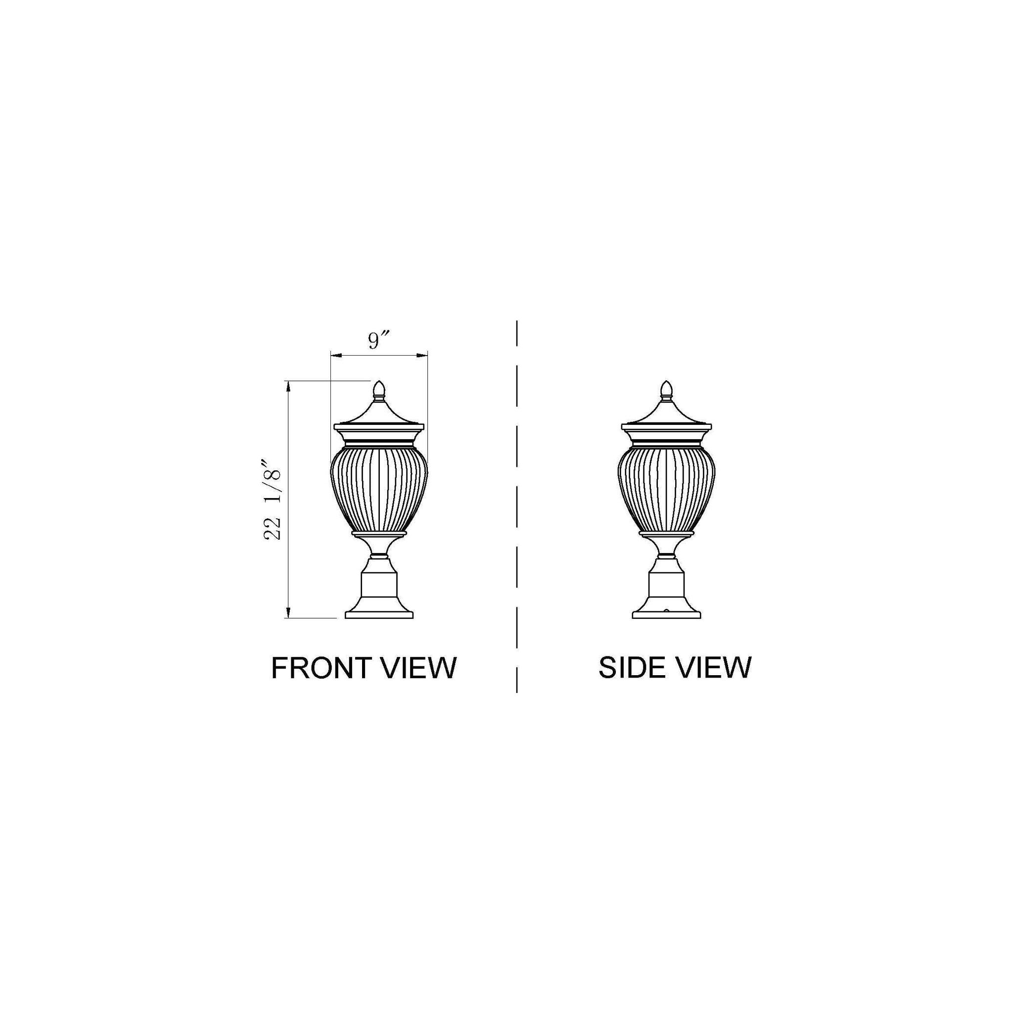 Davina 3-Light Outdoor Pier Mounted Fixture