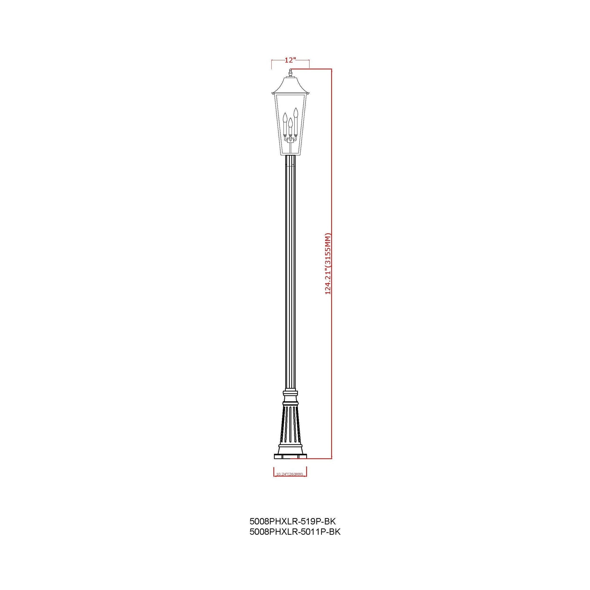 Gannon 3-Light Outdoor Post Mounted Fixture