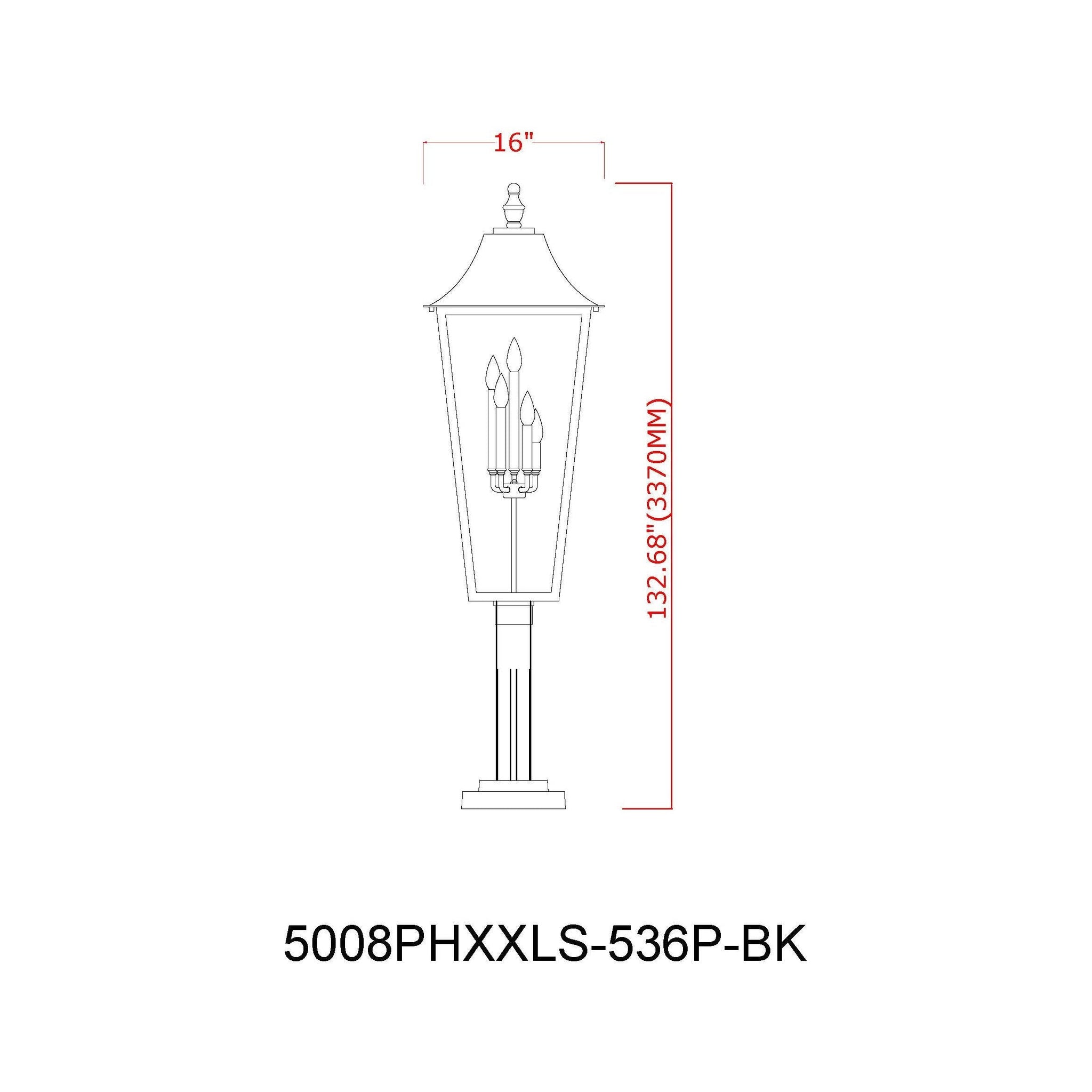 Gannon 5-Light Outdoor Post Mount Fixture