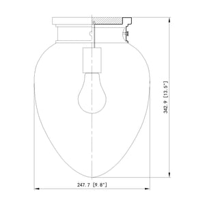 Gideon 1-Light 10" Flush Mount