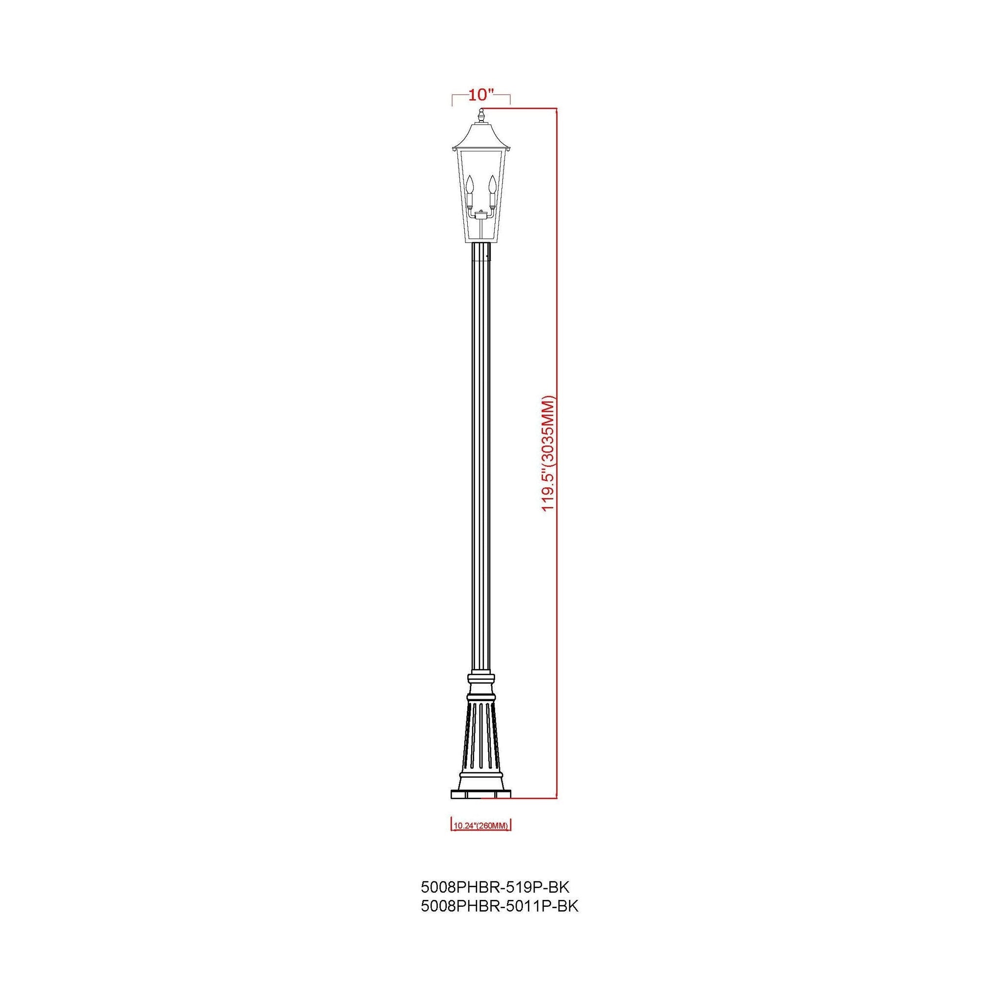 Gannon 3-Light Outdoor Post Mounted Fixture