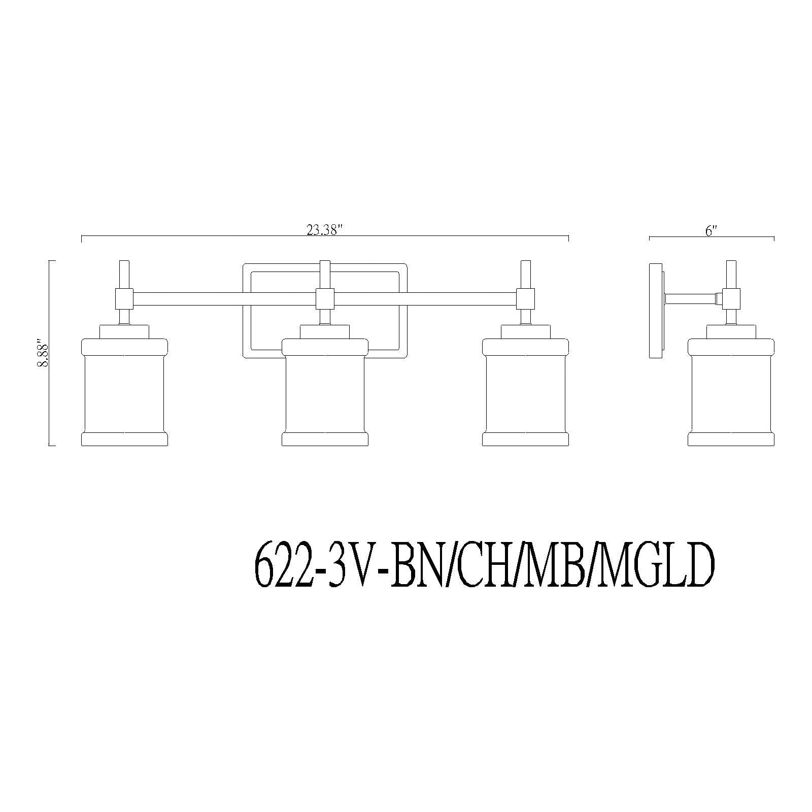 Cadoc 3-Light Vanity