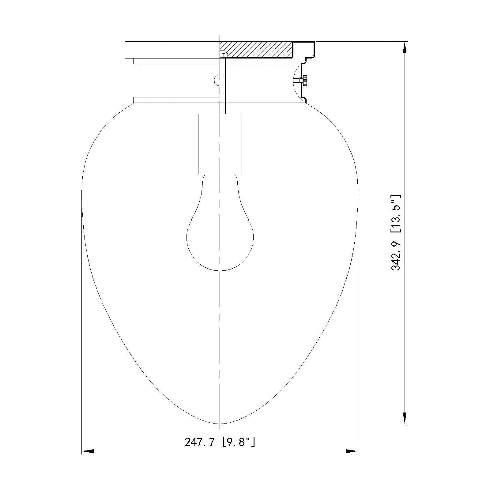 Gideon 1-Light 10" Flush Mount