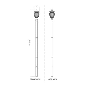 Davina 3-Light Outdoor Post Mounted Fixture