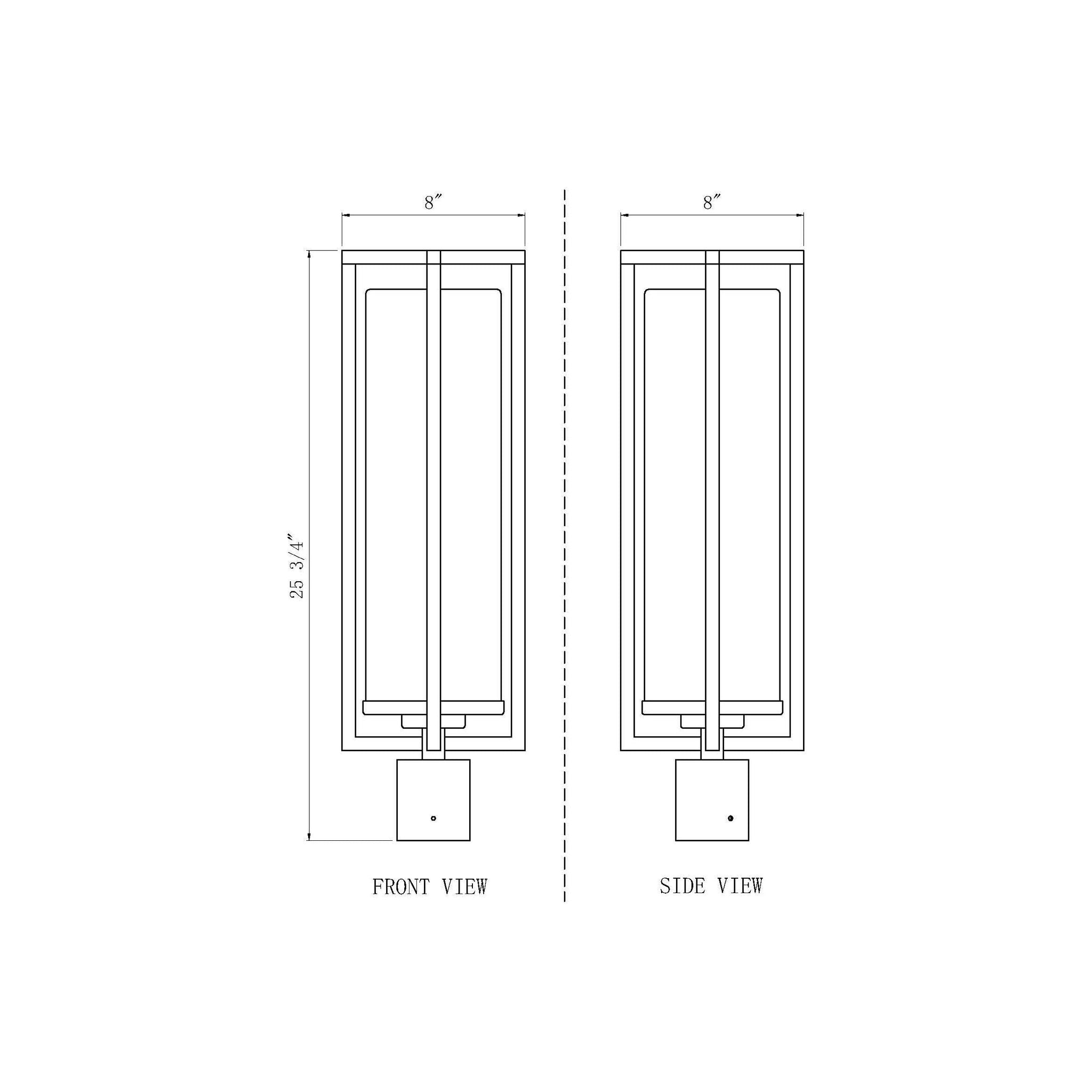 Aura 1-Light Outdoor Post Mount Fixture