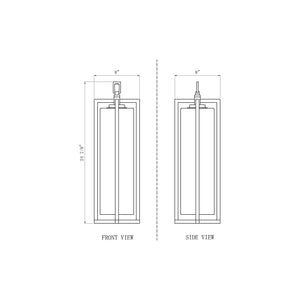 Aura 1-Light Outdoor Chain Mount Ceiling Fixture