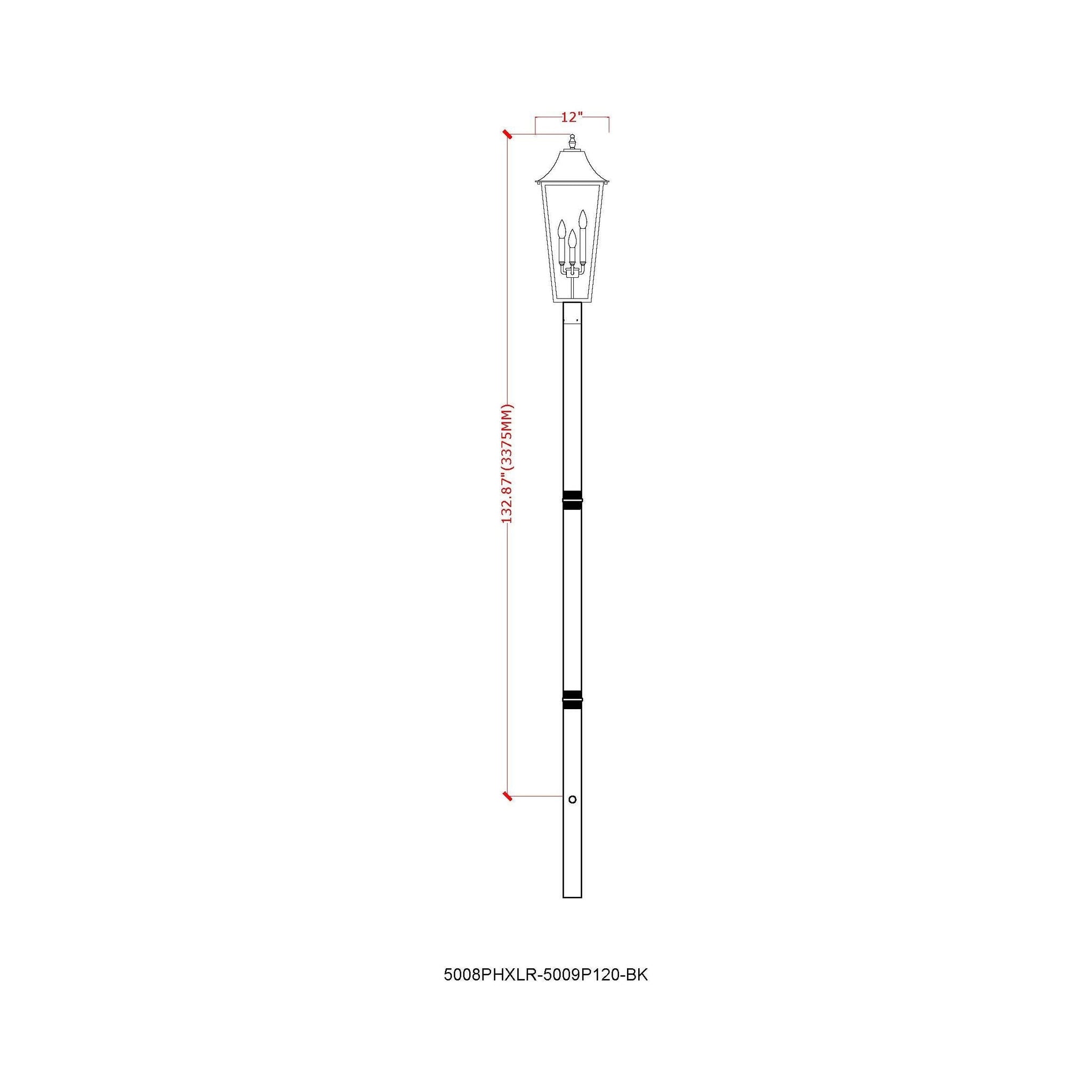 Gannon 3-Light Outdoor Post Mount Fixture