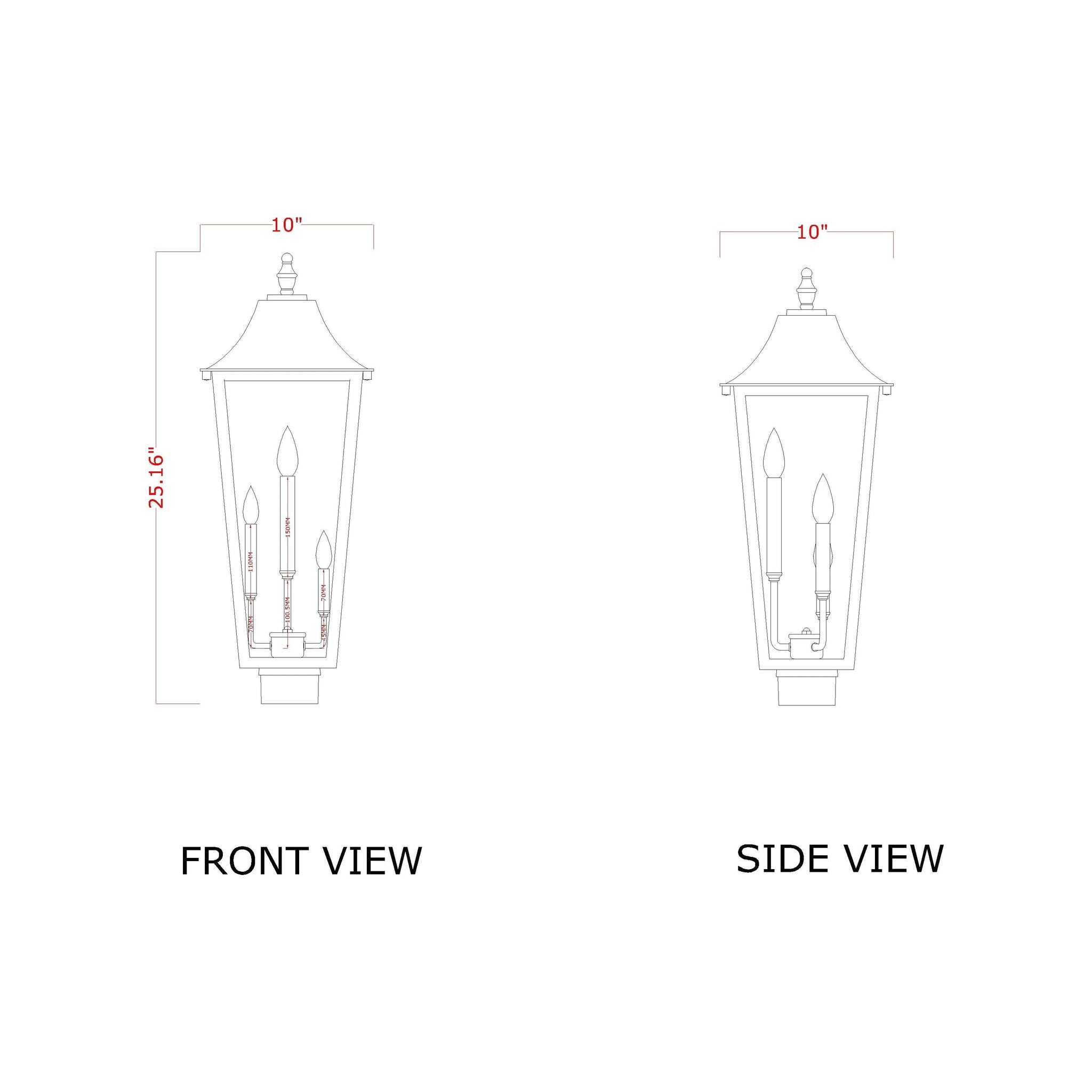 Gannon 3-Light Outdoor Post Mount Fixture