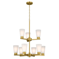 Stamos 24" 9-Light 2-Tier Chandelier