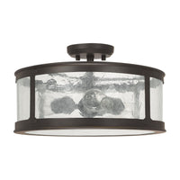 Dylan 3-Light Outdoor Semi Flush Mount