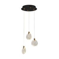 Snowflake 3-Light Integrated LED Pendant