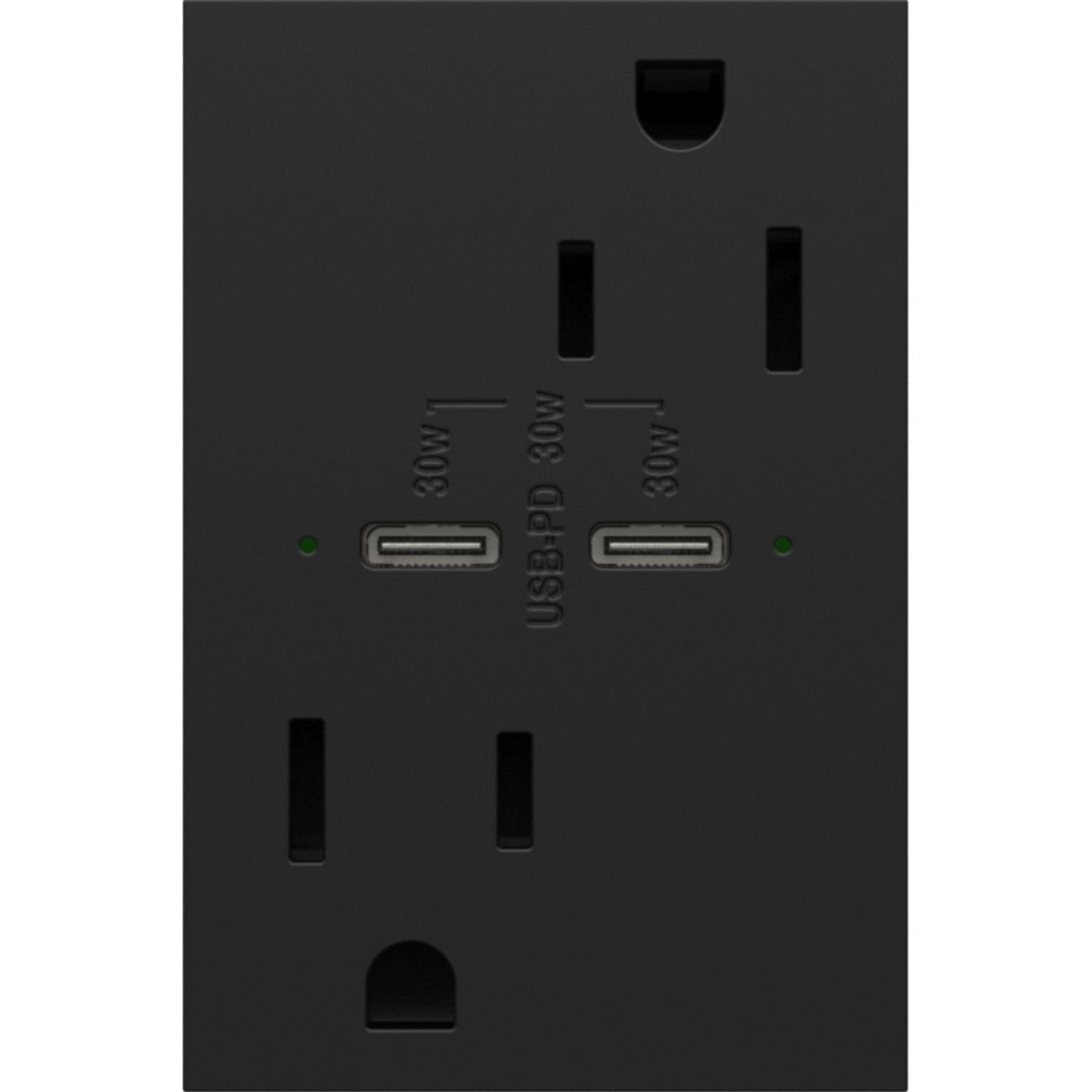 Adorne 15A Tamper-Resistant Ultra-Fast Plus Power Delivery USB Type C/C Outlet