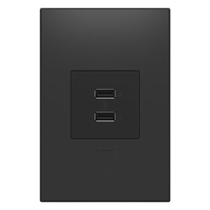Adorne Full-Size Ultra-Fast Type A/A USB Outlet