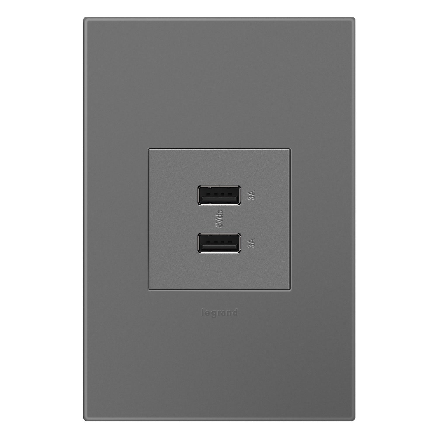 Adorne Full-Size Ultra-Fast Type A/A USB Outlet