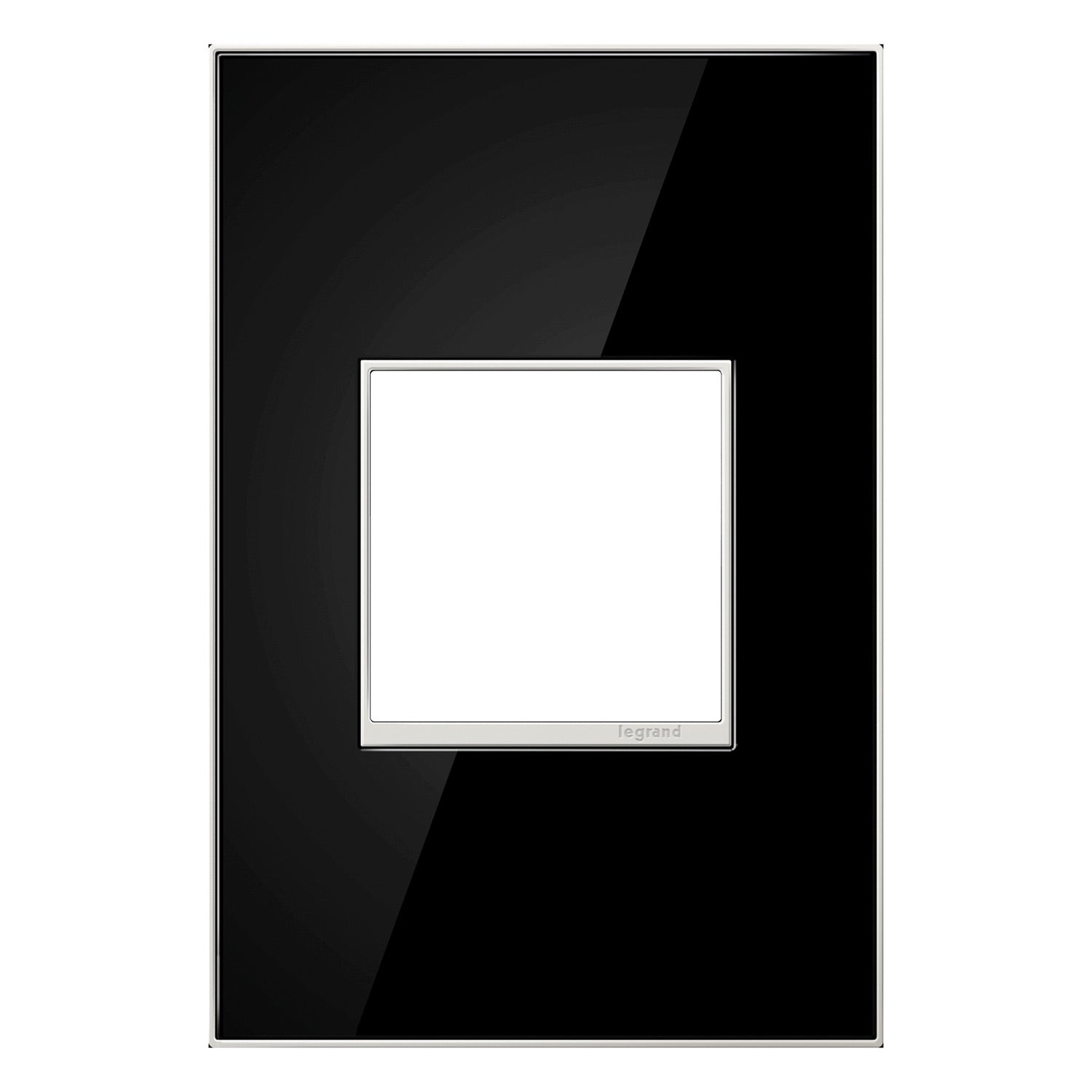 Mirror Black 1-Gang Wall Plate